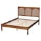 Baxton Studio Blossom Classic and Traditional Ash Walnut Finished Wood and Rattan King Size Platform Bed 236-12770-ZORO - alternate 6